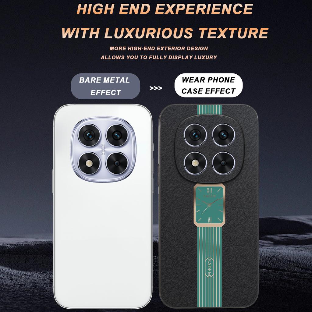 For Xiaomi Redmi Note 14 Pro 5G/Poco X7 5G Case Leather+TPU+Acrylic Anti-Scratch Phone Cover
