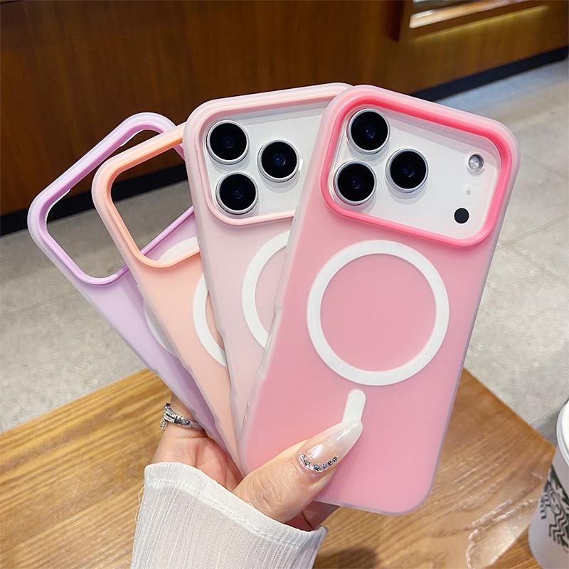 Luxury 2 in1 Candy Magnetic Wireless Charging Case for IPhone 17 Air 12 13 14 15 16 Pro Max TPU+PC Shockproof Bumper Cover