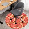 1pc Grapefruit slices Round Chair mat Area Rug - Non-Slip, Floor Mat for Office, Bedroom, and Indoor Decor c1125848
