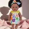 Curly Afro Hair Black Doll Soft Body Collectible Reborns Doll For Kids RolePlay Imagination Development Activity Toy