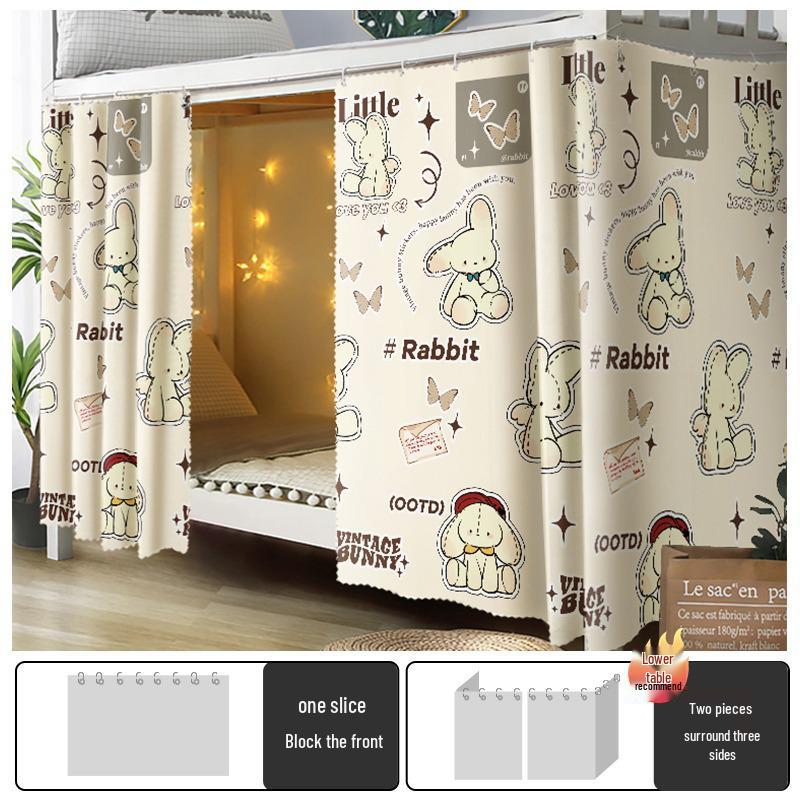 Bright Sun Blackout Dorm Bed Curtains for Students (Upper/Lower Bunk)