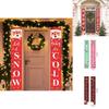 Reusable Christmas Door Hanging Sign Banner Flag Xmas Party Decor