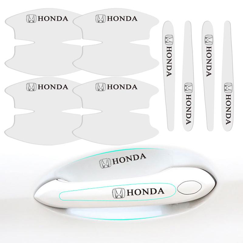 Car Sticker Door Handle Bowl Scratch Protective Sticker For Honda Civic Accord Fit Jazz CRV BRV HRV Insight Pilot Passport TYPE