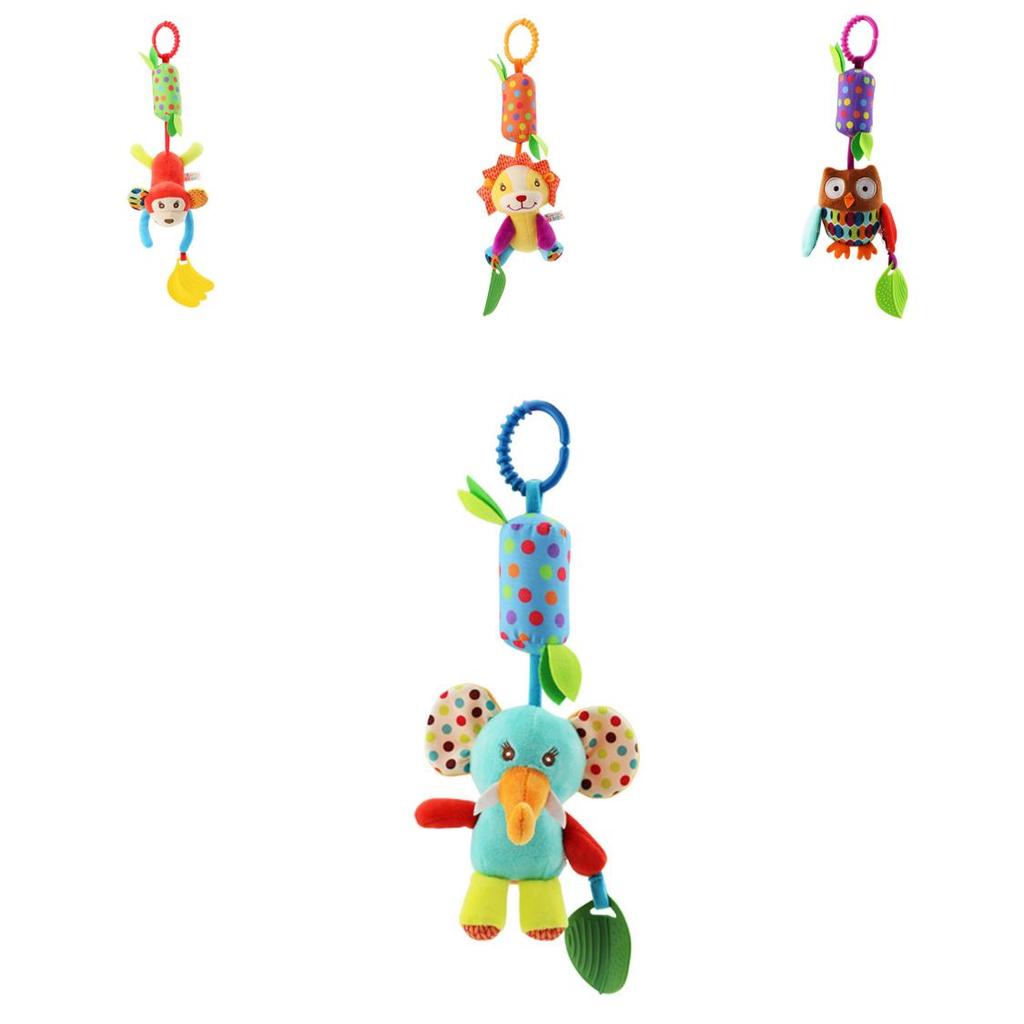 Skk New Animal Wind Chime Bed Hanging Pushchair Pendant With Bell Teether Plush Toy Manufacturer Supply