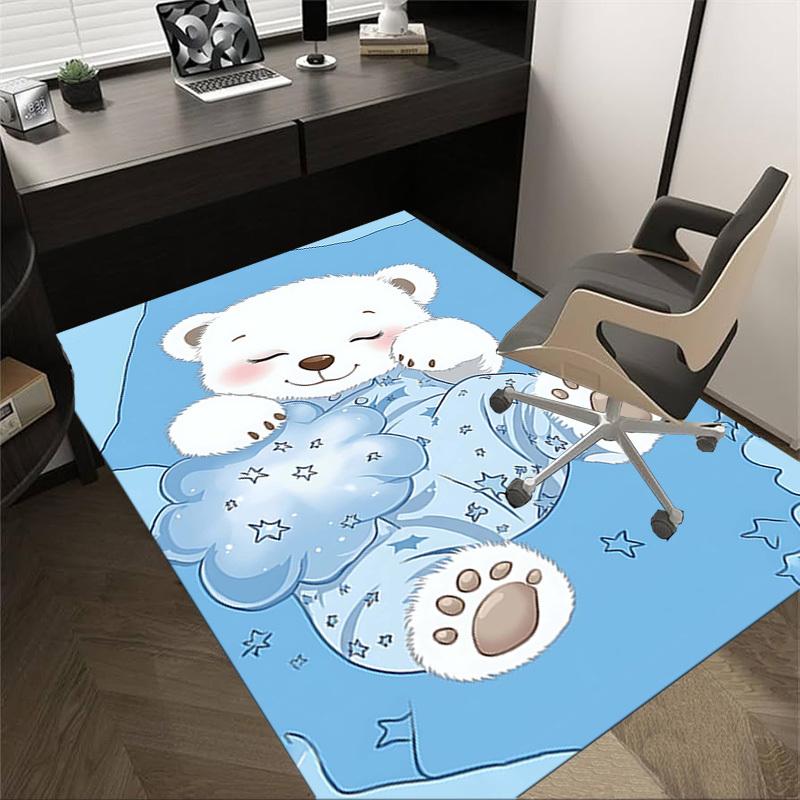 

1PC Polar bear Non-Slip Floor Carpet Compatible for Office&Living Room&Bedroom&Dining room - Soft & Pattern, Vibrant Colors-H0375 60cm by 90cm