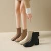 Martin Boots Autumn and Winter 2025 New Spring and Autumn Single Boots Internet Celebrity Versatile Thick Heel Shoes Children Medium Heel Short Boots