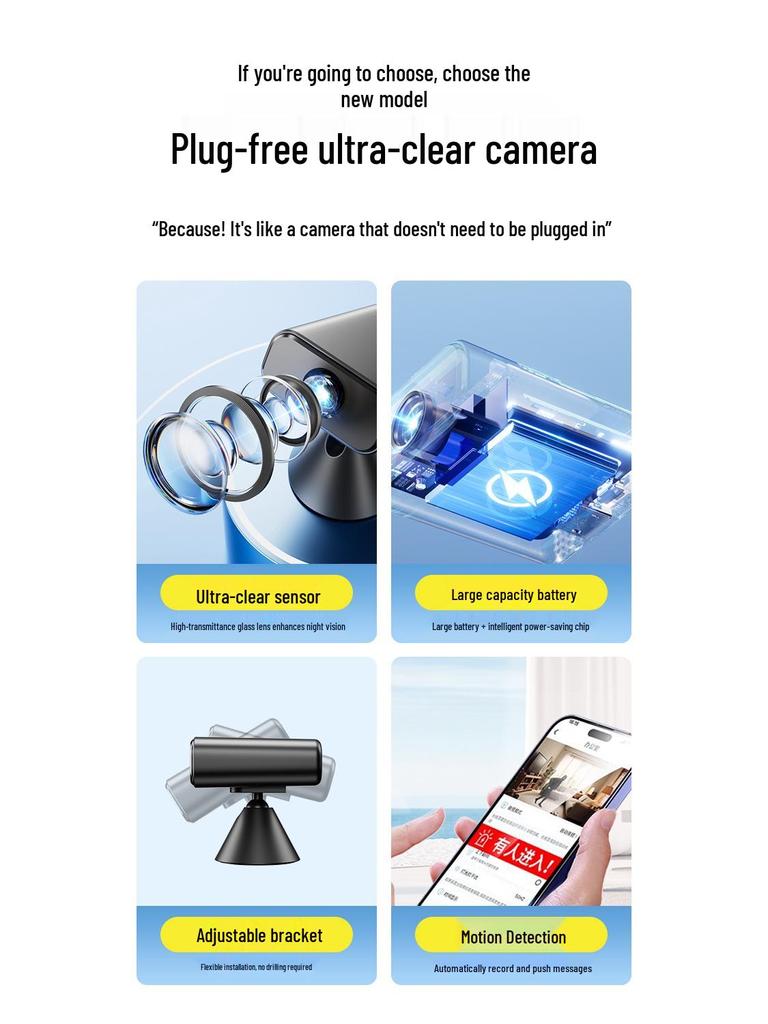 Wireless HD Indoor Security Camera with Direct Mobile Connection