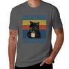 Thats What I Do I Drink Coffee I Hate People And Know Things Cat Vintage Tshirt Water Resistant Casual Tshirt