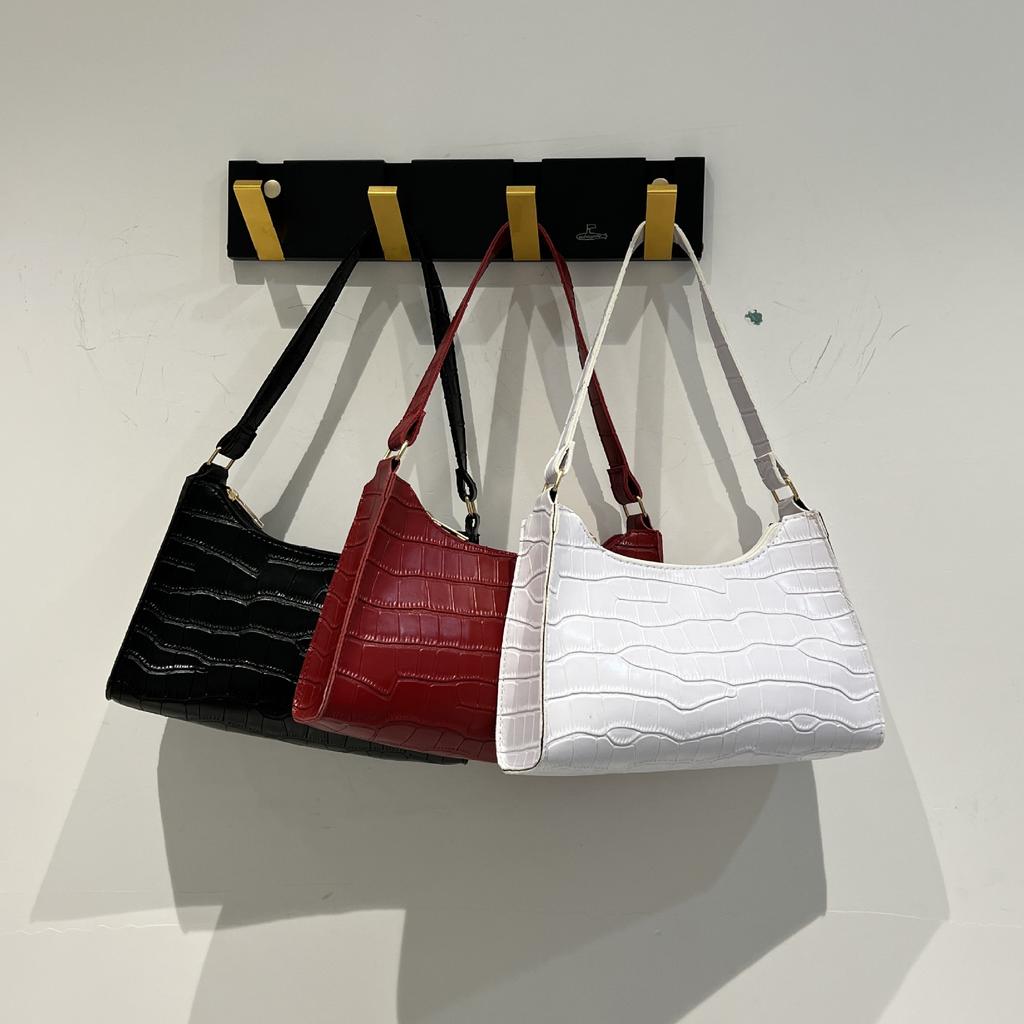 Crocodile Pattern Armpit Bag New South East Asia Handbag Commuter Bag Women's Fashion Versatile Shoulder Bag