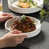 Plates Vegetable Plates Household New Deep Plate Steamed Egg Plate Premium Salad Plate Hotel Preparation Plate Private Kitchen Tableware