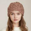 Spring Autumn Handmade Knitted Hat Women Fashion Solid Color Lace All-match Woolen Hats Temperament Elegant Ladies Beanie