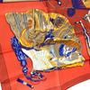 HERMES Japanese pattern fan BRISE DE CHARME Enchanting breeze Carre 90 Scarf