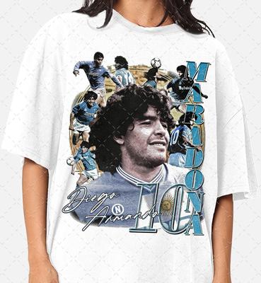 Limitiertes Diego Maradona 90er Grafik-T-Shirt, Unisex Fußball-T-Shirt