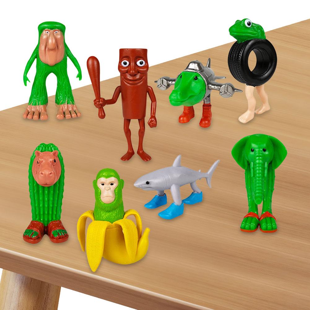 Italian Brainrot Toy Tralalero Tralala Tung Tung Tung Sahur 6-24PCS Funny Animals Desktop Ornaments Collection Decoration