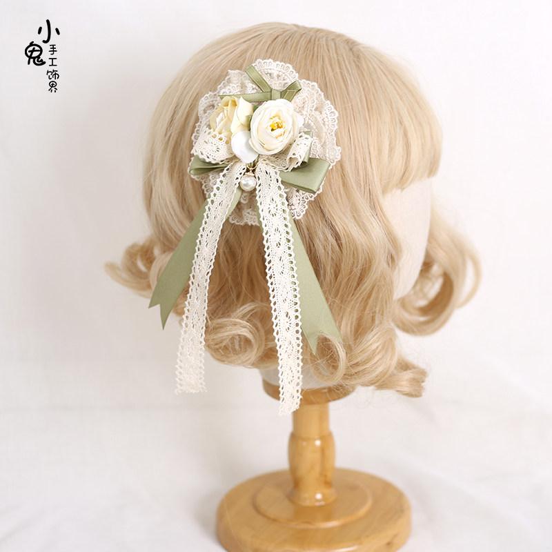 Original Mori Pastoral Lolita Hair Accessories Hanfu Top Hat Lolita Gentle Cla Headband Hairpin