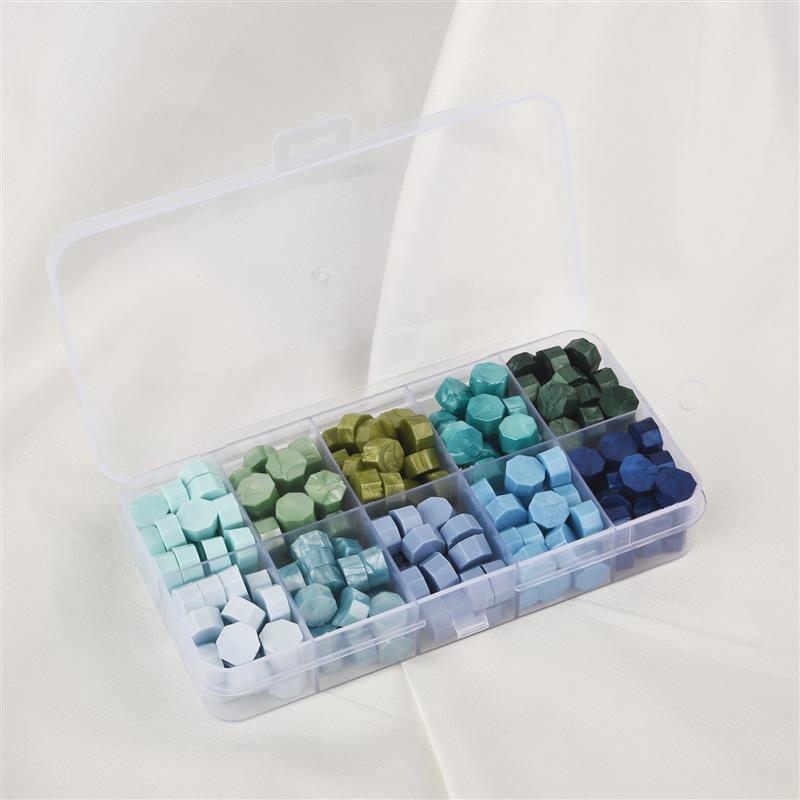 Boxed Lacquer Sealing Wax Ancient Octagonal Paint Sealing Wax Box Set Stamp Beads DIY Craft Invitation Envelope Wedding Wax Seal