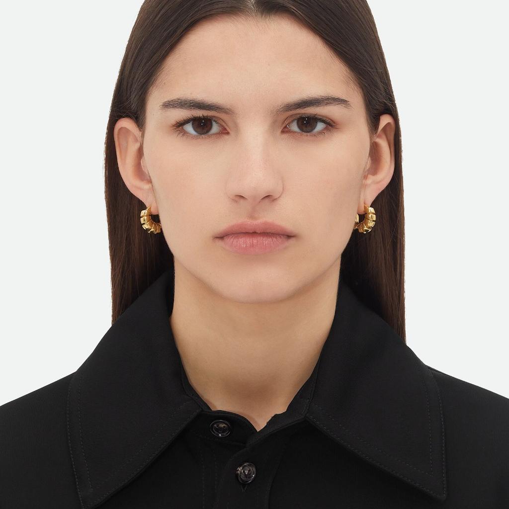 Premium Metal Copper Plated 18K Real Gold Irregular Twisted Lines S925 Silver Needle Earrings Personalized Trendy Earrings