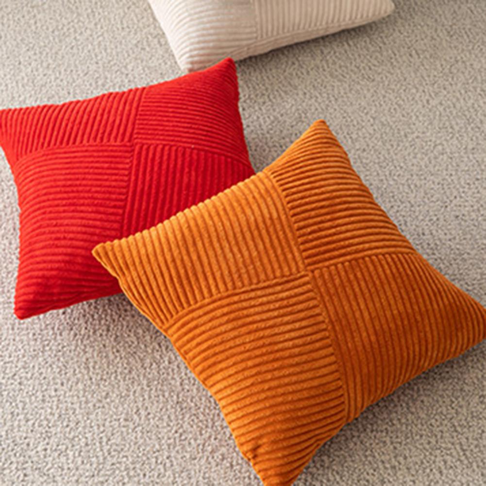Corduroy Throw Pillow Cover Geometric Pattern Pillowcase Boho Textured Corduroy Pillow Covers for Farmhouse for Sofa Room