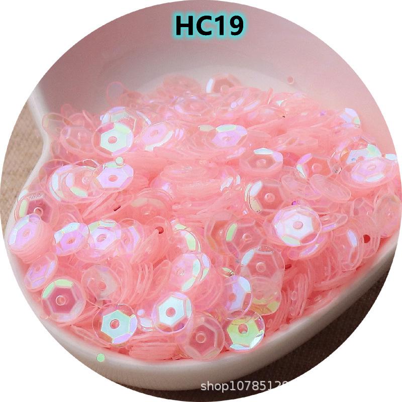 Paetês Côncavos Redondos AB Iridescentes de 6mm - Peças Curvas Brilhantes para Acessórios de Roupa e Joias DIY