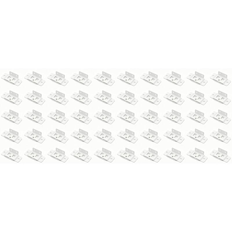 50 Sets Metal Fixing Buckle 2-In-1 Inserts L-Shaped 90° Connectors for Furniture Shelves Thickened Brackets Home Decor Hardware