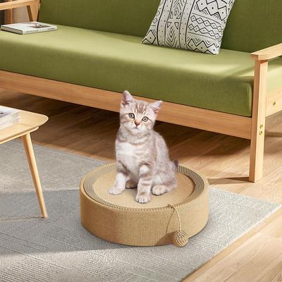 Cat Scratcher Nest Furniture Protection Wear Resistant Kitten Durable Round Kitty with Toy Grinding