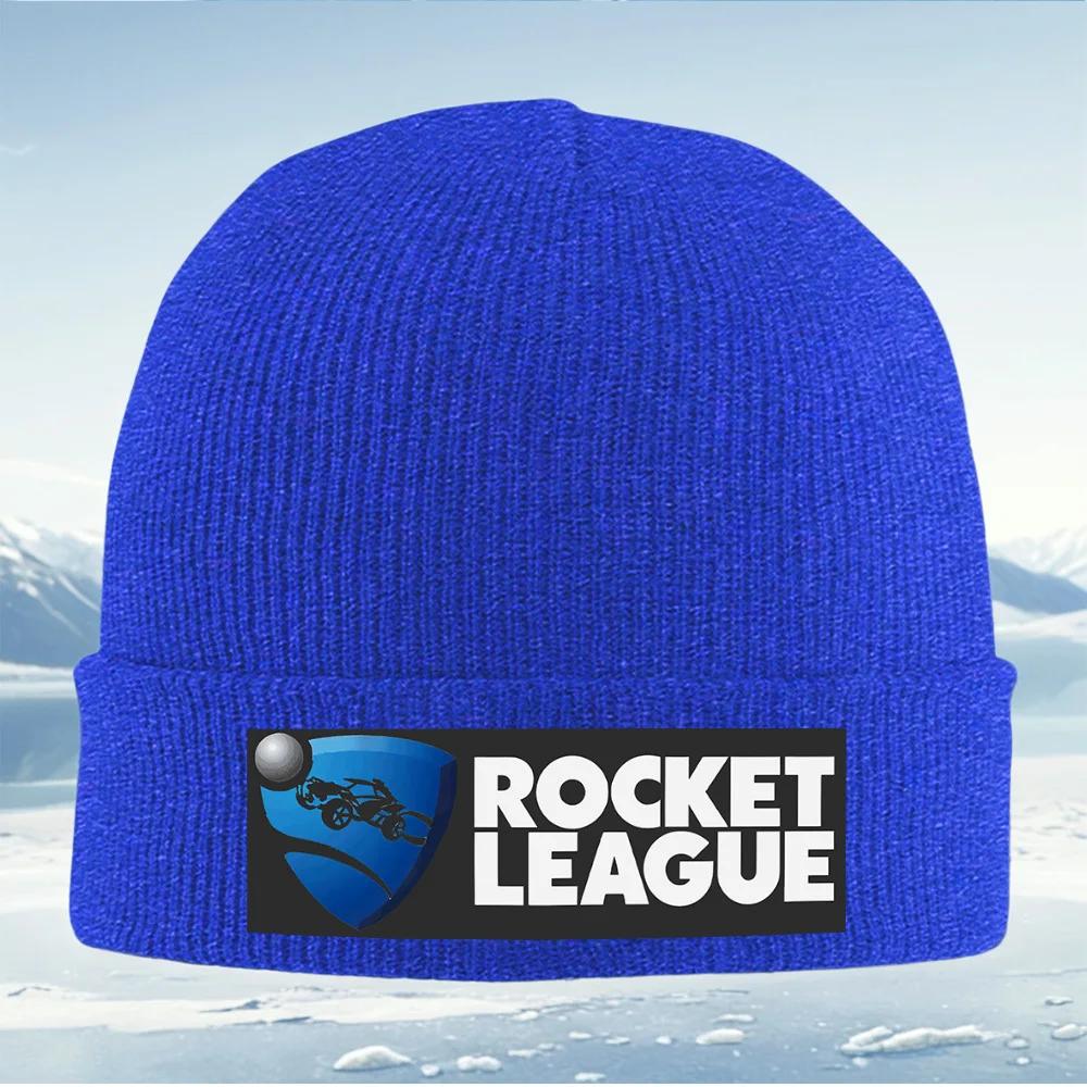 Car ball blue shield Rocket League game Unisex Women Unisex Knitted Hat Beanie Pullover Cap Winter Thermal Warm Christmas Outd
