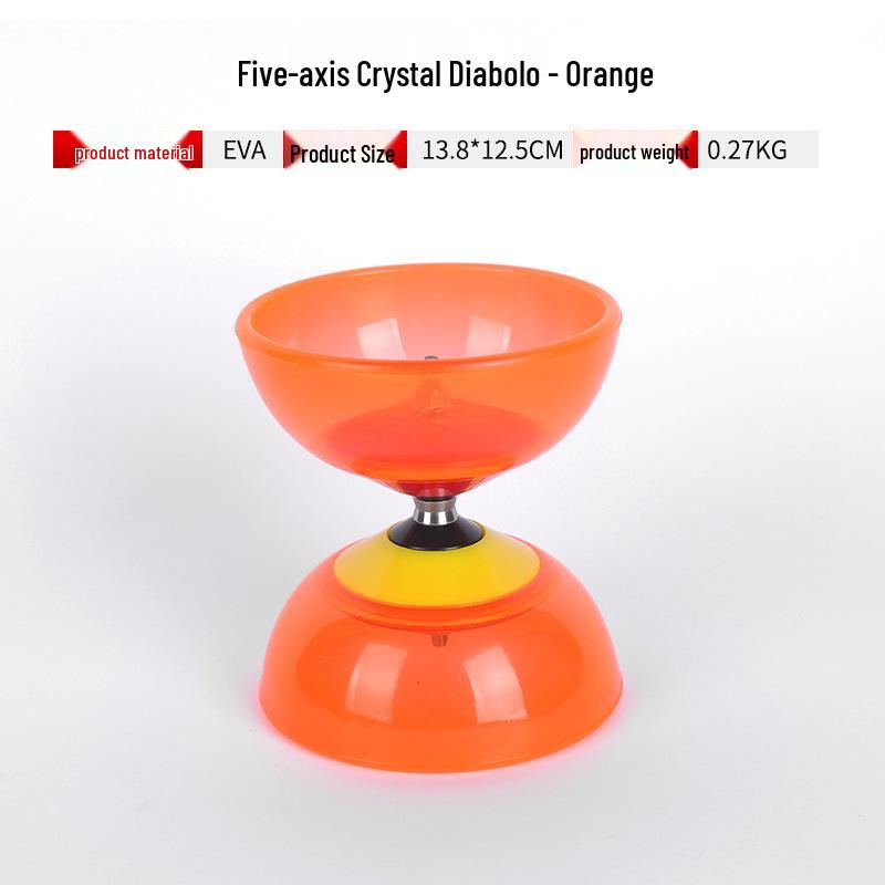 Large Double-Headed Diabolo with Five Bearings for Beginners & All Ages