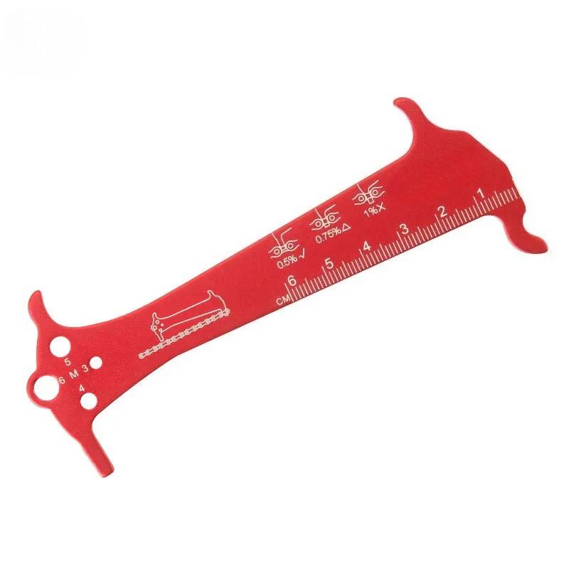 3 In 1 Bicycle Chain Wear Indicator Ruler Repair Tool Stainless Steel MTB Chain Gauge Measurement Bike Checker Screw Diameter