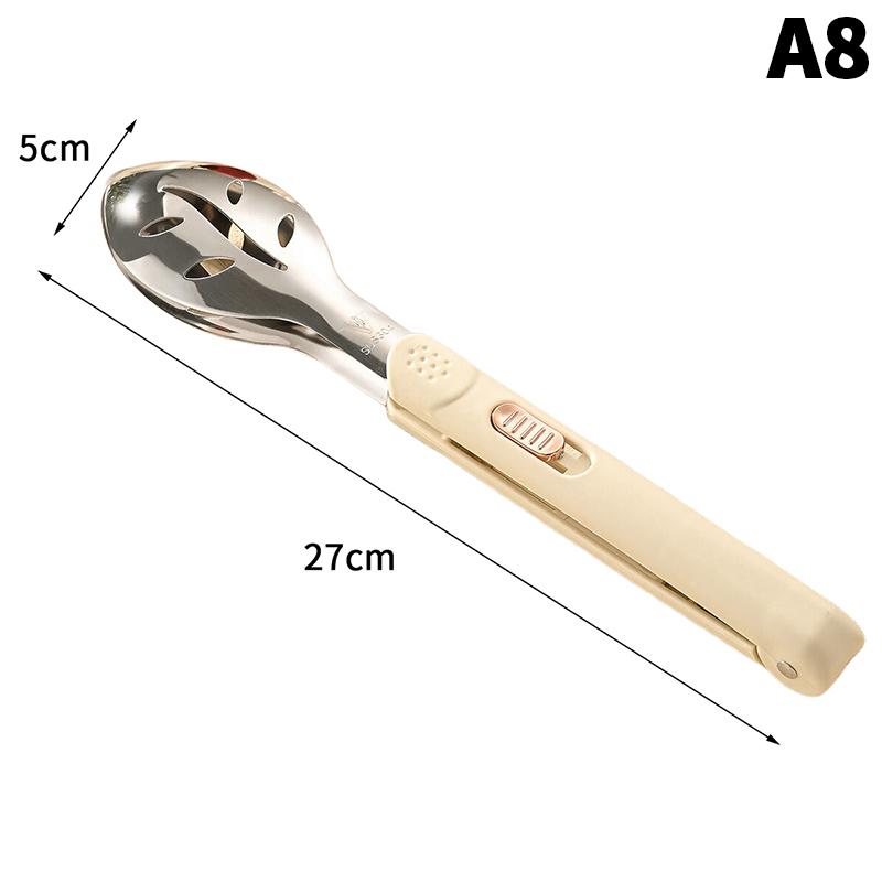 Stainless Steel Food Tongs Household Kitchen Thickened Heat-resistant Steak Tongs Food Buffet Barbecue Roasted Meat Bread Clips