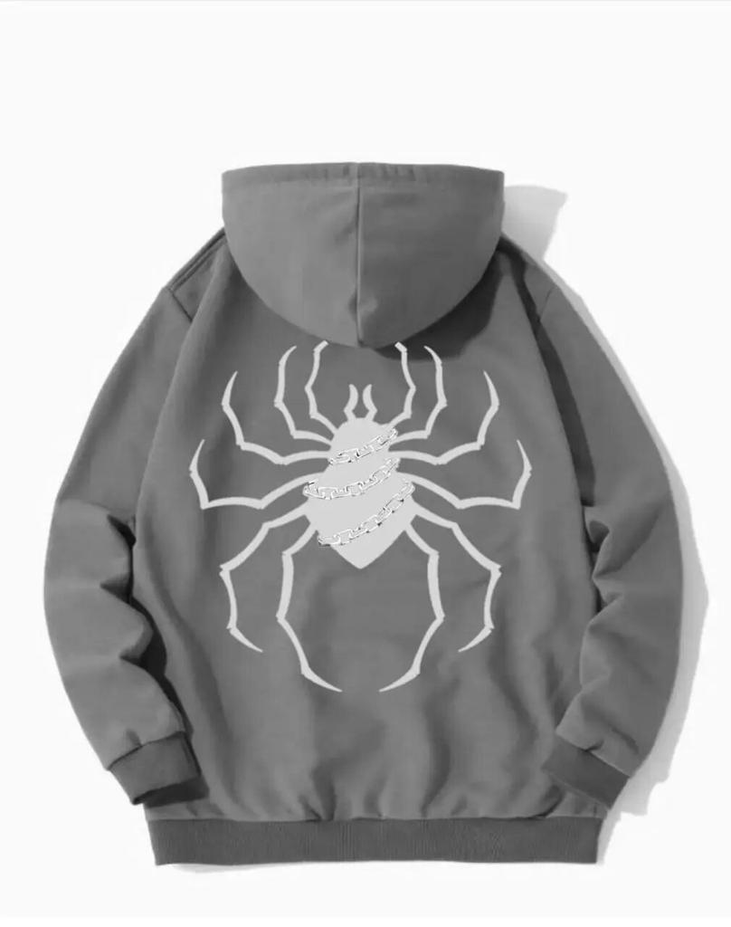 New Style Sporty Cotton Top New Unisex's Hoodie Street Fashion Spider Print Sweatshirt  Hoodie Funny Loose Hoodie Fashion Pullover Unisex