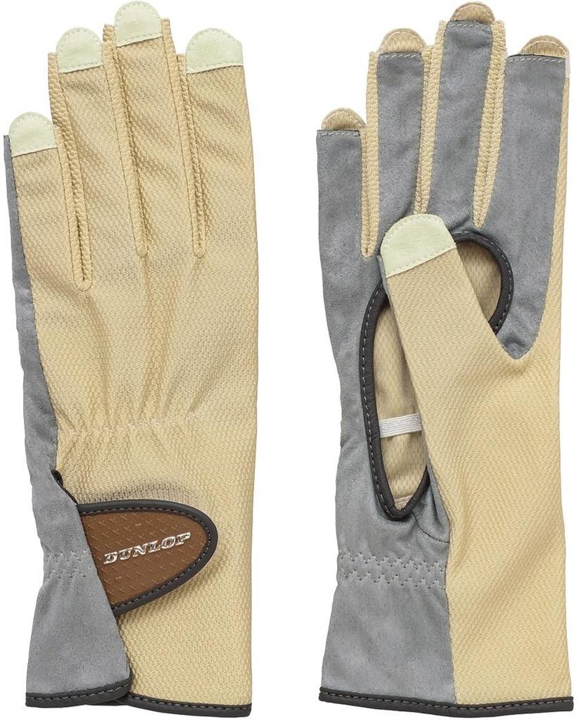 Dunlop DUNLOP Tennis Ladies Gloves Hole TGG0118W Beige S (Nail-through, Palm-side Type) (Both Hands)