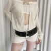 Gothic Rivet Waist Belt Punk Style Dress Jeans Belt Fashion Wide Women's Belt  Streetwear