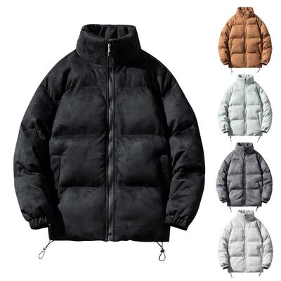 Winterjacke im japanischen Stil für Herren, fester Stehkragen, lockerer Brot-Jackenmantel