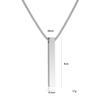 Elegant Square Mirror Stainless Steel Couple Necklace 2024