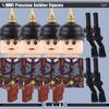 WW1 Military Series Vehicles Building Blocks Artillery Howitzer Soldier Figures Accessories British Italian Field Gun Bricks Toy