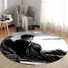 Guts Sword in Berserk Printed Round Carpet for Living Room Bedroom Kitchene Rugs Mats Flannel Anti-Slip Rug Decoration Gift