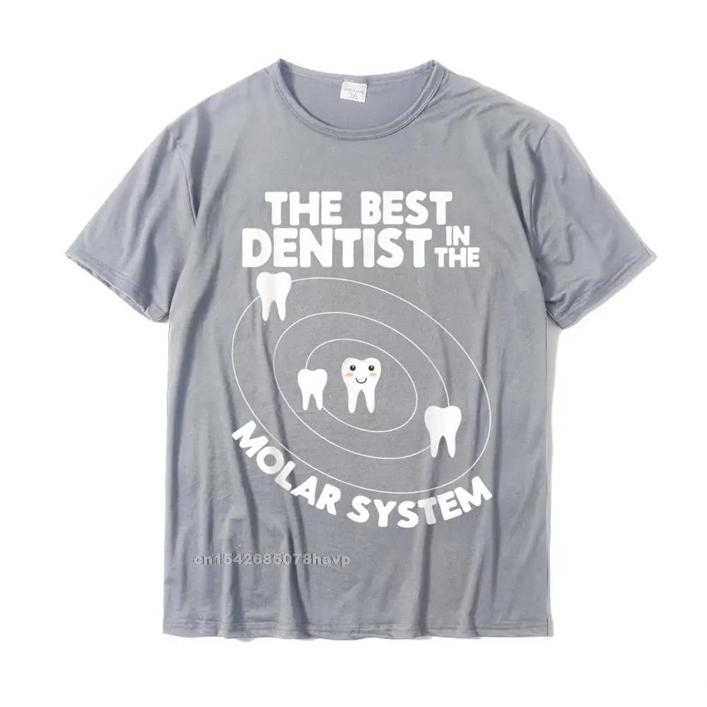 Best In The Molar System Design - Funny Tooth Pun T-Shirt Normal Top T-Shirts Classic Tops Tees Cotton Mens Classic