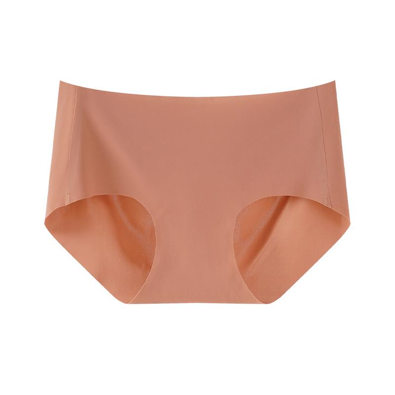 CWomen's Summer Cotton Non Trace Breathable Ice Silk Antibacterial Crotch Waist Triangle Briefs