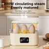 TINSOL Multifunctional Electric Egg Cooker Kitchen Breakfast Maker 200W High-Power Smart Egg Steamer with Timer Function