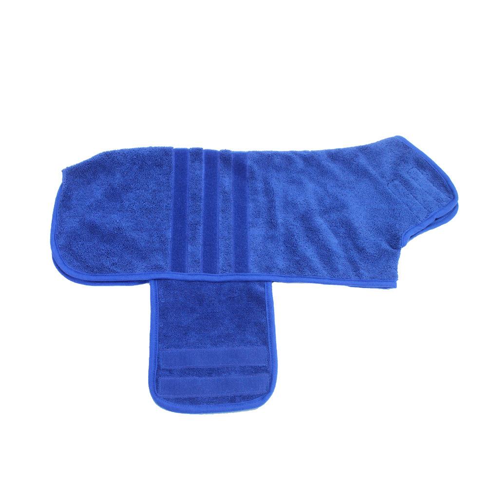 Red large dog bathrobe, quick-drying after shower, bathrobe for pets XS синий