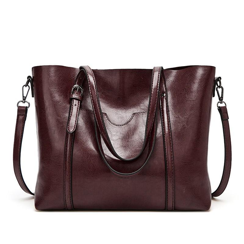 Umhängetaschen für Frauen Ölwachs Leder Handtasche Tote Umhängetasche Vintage Schulranzen Frauen Taschen Designer Handtasche Hohe Qualität