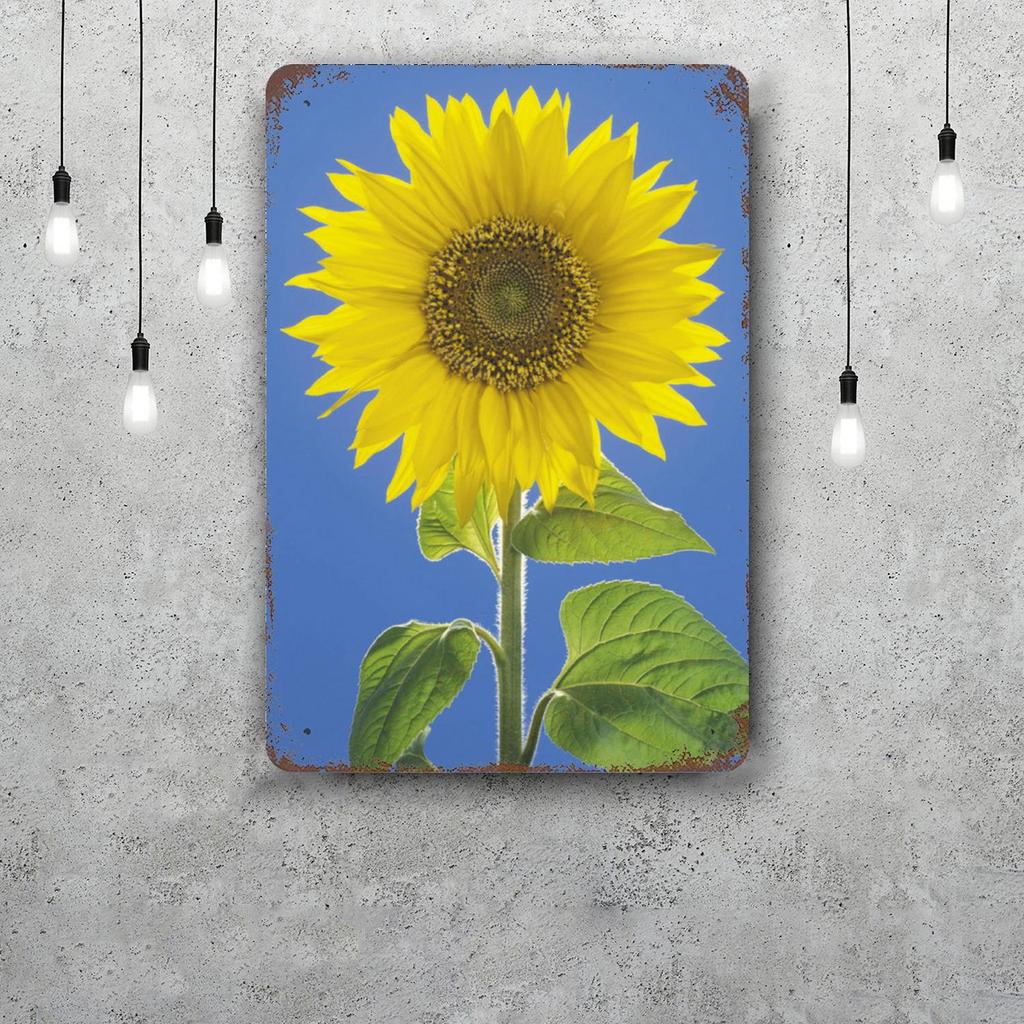 Sunflower Vintage Tin Sign Home Decor Wall Decor Art Wall Mural Room Decoration Decor Retro Metal Sign Plate Bar Posters