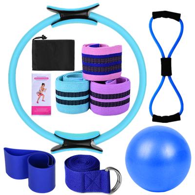 Yoga Sets for Women Pilates At Home Equipment Pilates Magic Ring Booty Bands for Working Out Glutes Yoga Ball for Stretching