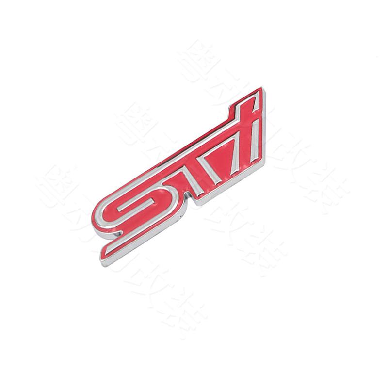 STI Metall Auto Emblem Auto Logo-Geeignet für WRX BRZ XV Legacy Outback Forester Impreza Crosstrek Tribeca Viziv Kühlergrill Emblem Aufkleber