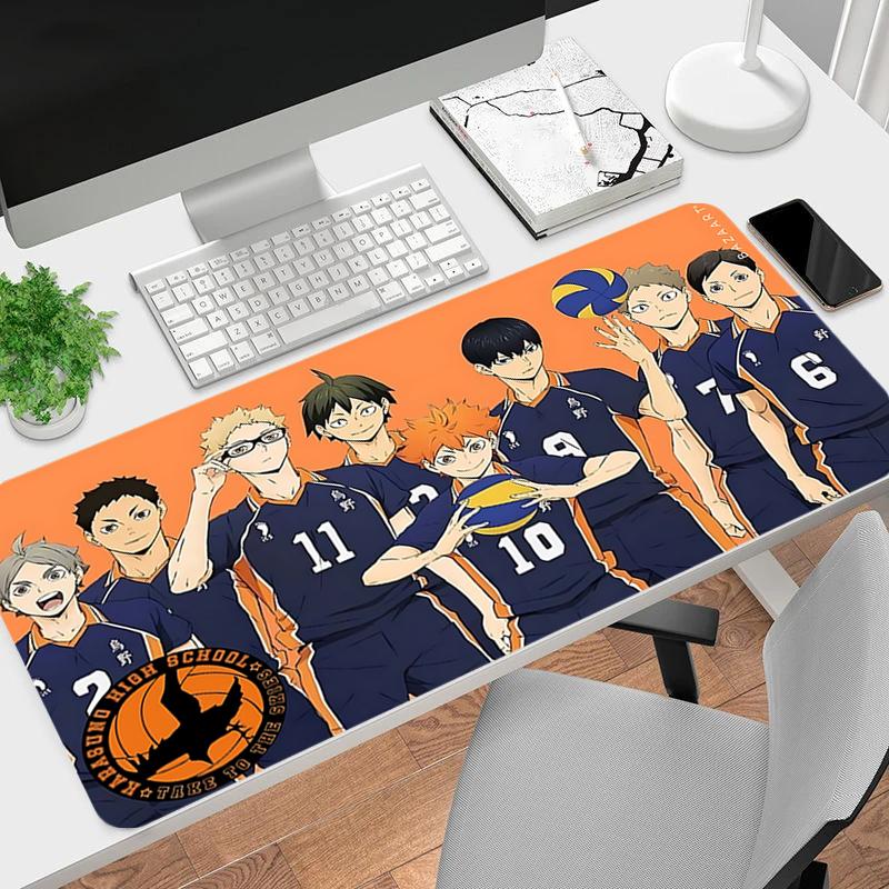 1Pc Haikyuu Team Spirit Gaming Mouse Pad Keyboard Desk Mat Non-slip Rubber Lock Edge Waterproof Computer Mousepad for Office Home Decor S1720