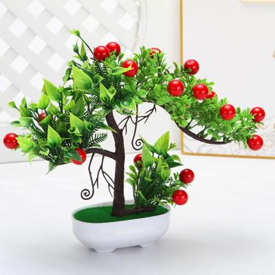 Flower, Small Tree Money TreePlastic FlowerArtificial Plant Set Floral Decoration Artificial Potted Plant Ornaments