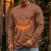 Men's Casual Long Sleeve Neck T-Shirt for Halloween