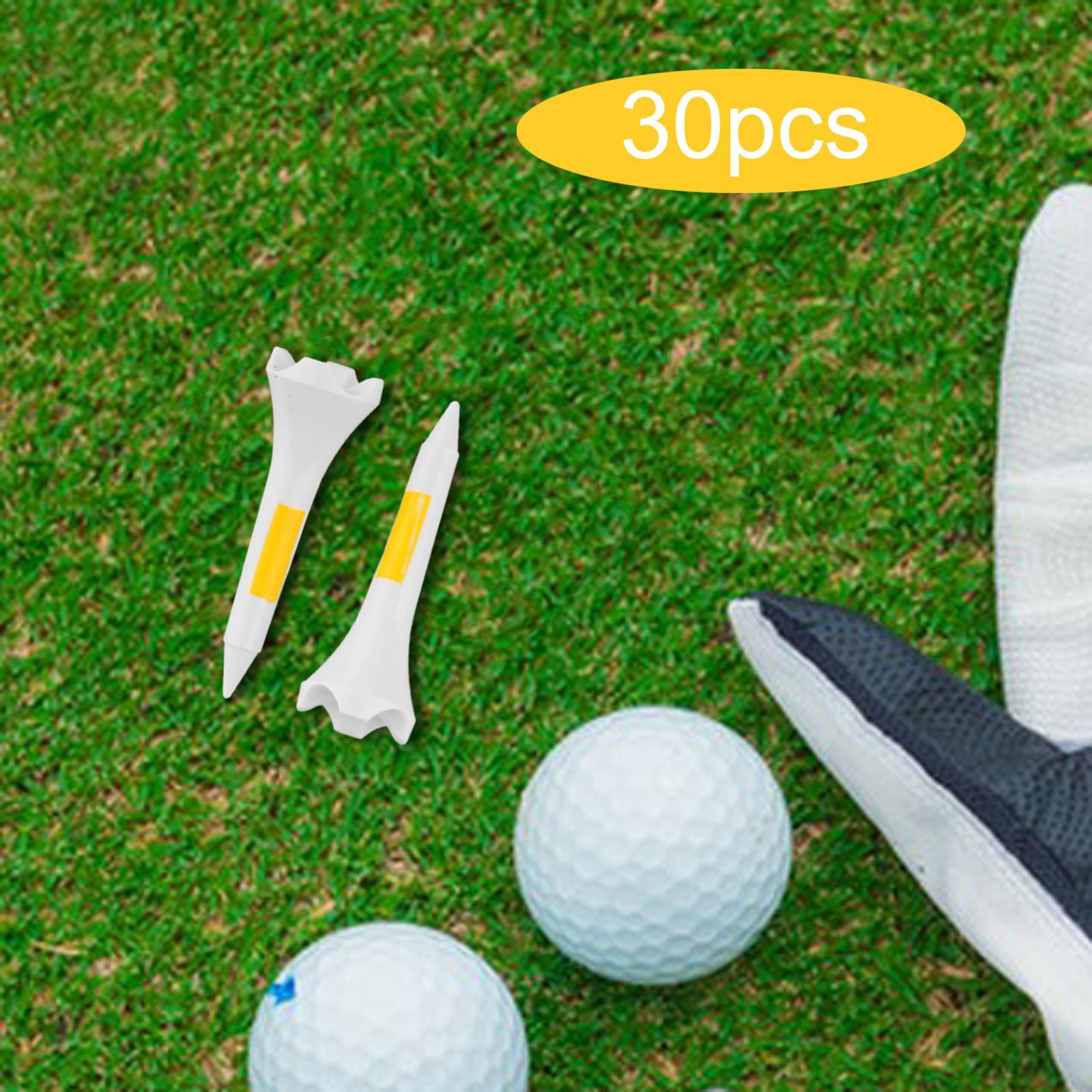 30Pcs Plastic Golf Tees Anchor Portable Low Friction Sturdy Practice Tool Stable Golf Tees for Outdoor Training Sports Exercise