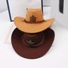 Climbing Hats Wide Brim Knight Hats Summer Sun Hats Travel Sunscreen Caps Western Cowboy Hats Star