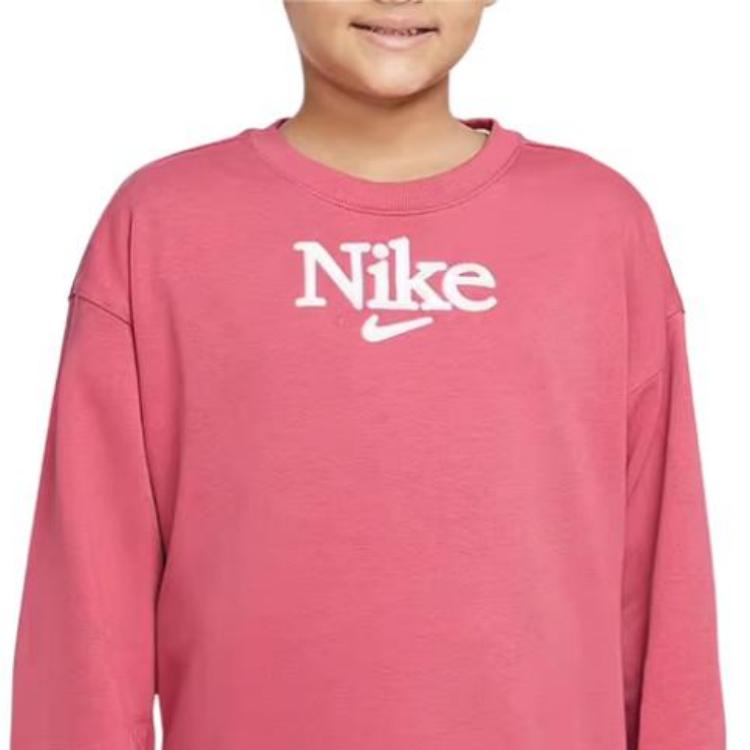 Nike Hanorac Casual Confortabil Culoare Solidă Cald cu Imprimeu Litere Americane Mânecă Lungă Hanorac Copii Roz DJ5827-622